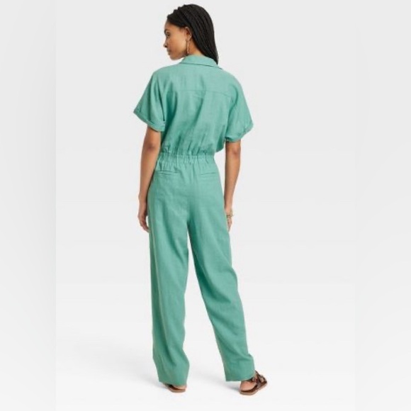 NWT Universal Thread Green Short Sleeve Jumpsuit Size 2 - Picture 2 of 12